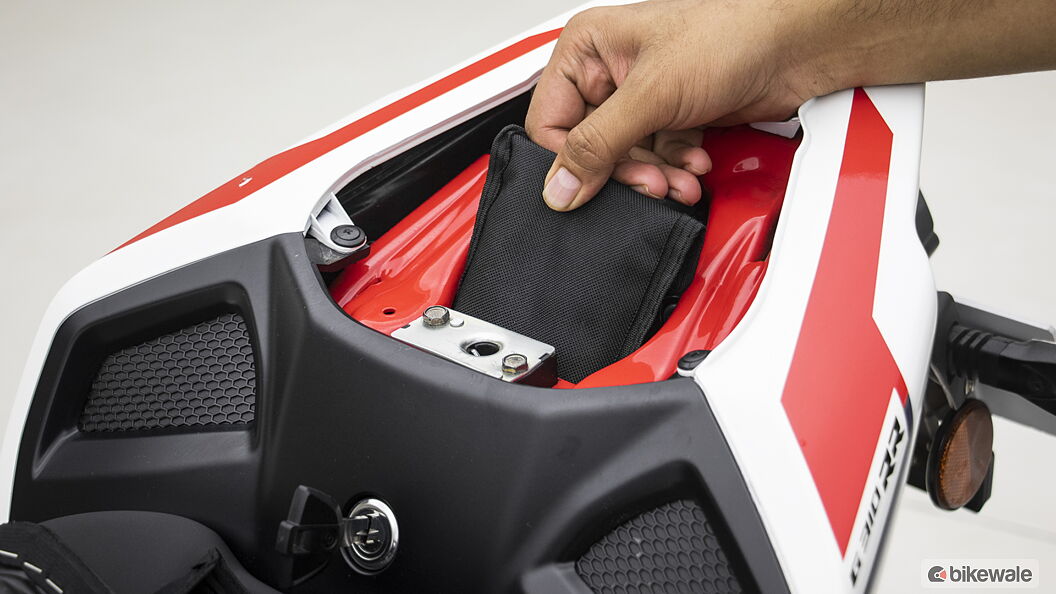 BMW G310 RR Tool Kit Compartment
