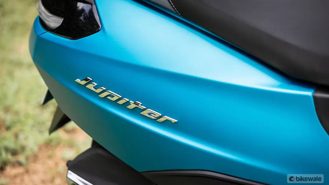 TVS Jupiter Right Side Body Panel Badge Image BikeWale
