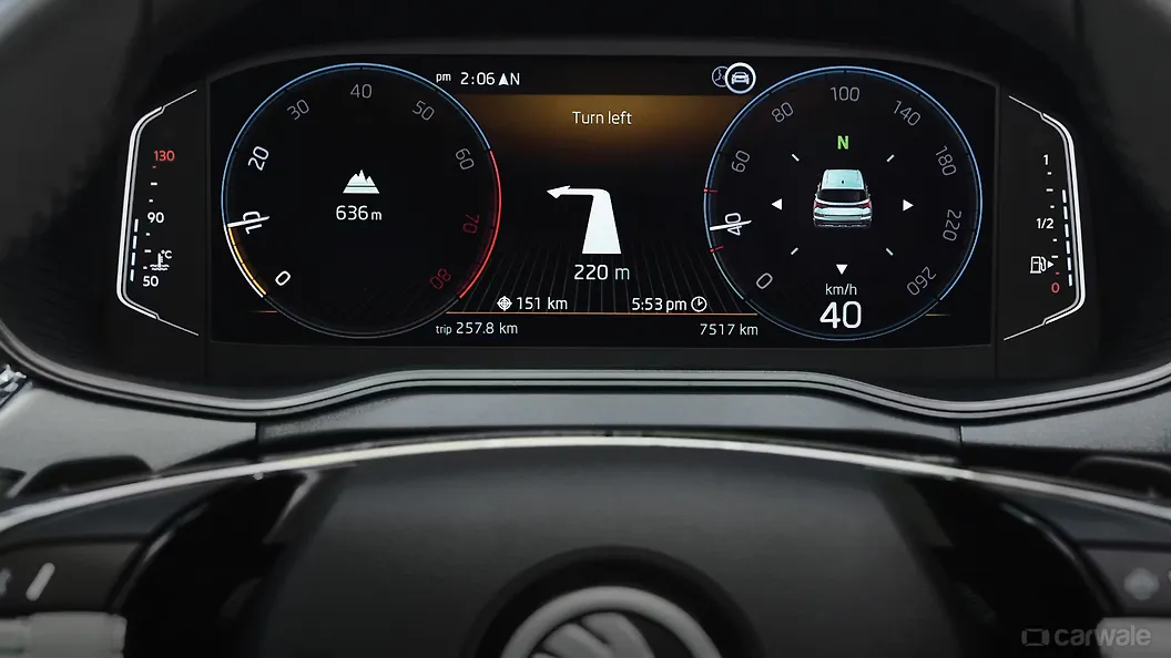 Skoda Kushaq Facelift Instrument Cluster