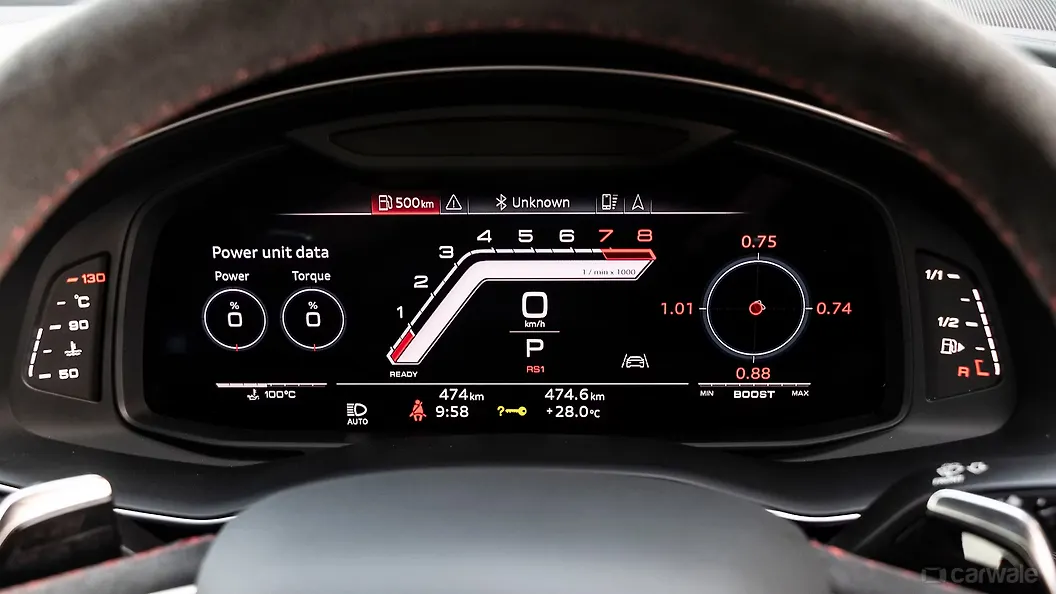 ऑडी RS Q8 परफ़ॉर्मेंस इंस्ट्रूमेंट क्लस्टर