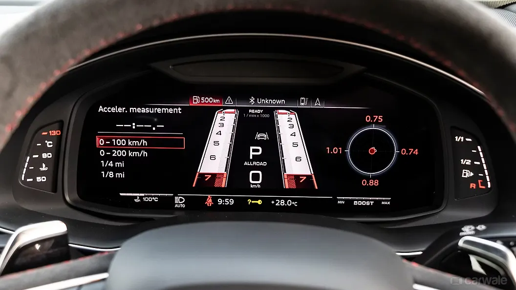 ऑडी RS Q8 परफ़ॉर्मेंस इंस्ट्रूमेंट क्लस्टर