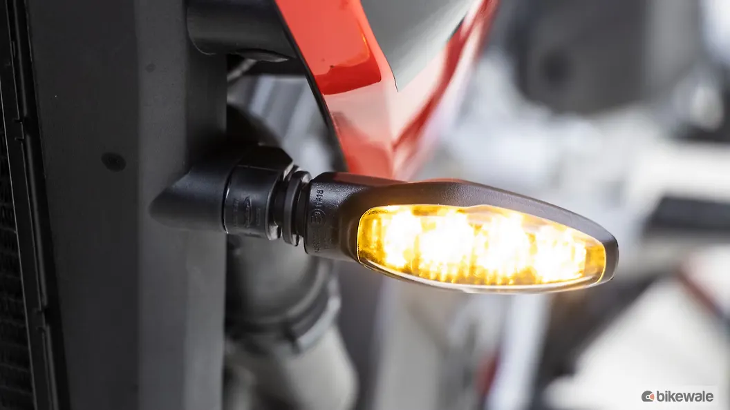 Indicator Front View Aprilia Tuono 457 Front Turn Indicators Image – BikeWale
