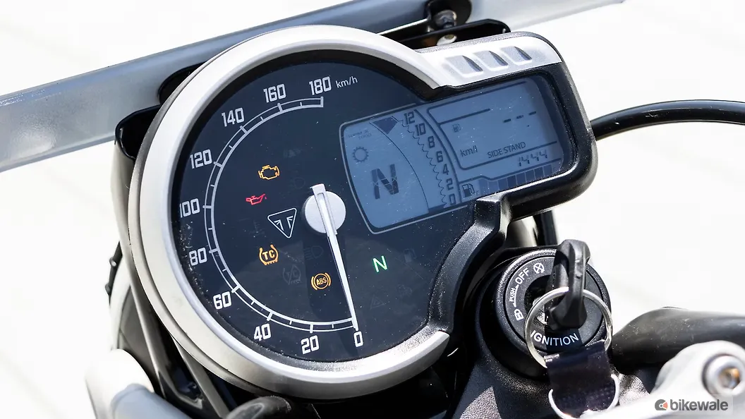 Triumph Instrument Clusters Triumph Scrambler 400 X Instrument Cluster Image – BikeWale