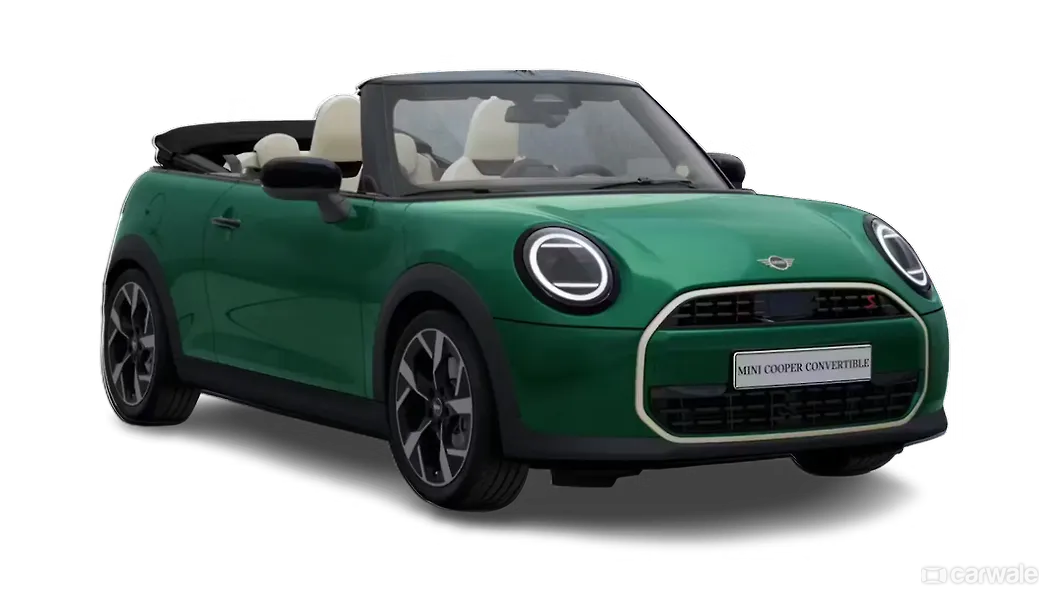 मिनी कूपर S कन्वर्टिबल ठीक सामने तीन चौथाई