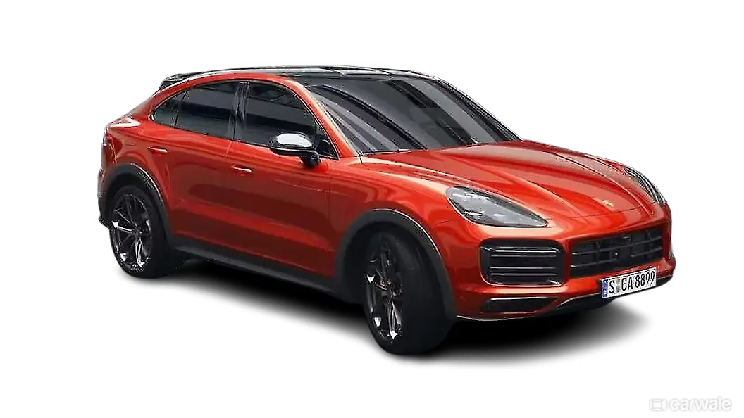 पोर्शे काइएन कूपे ठीक सामने तीन चौथाई