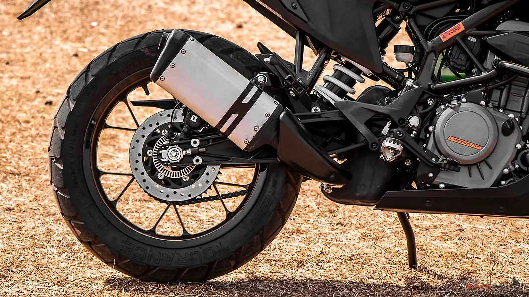KTM 390 Adventure [2021] Rear Three-Quarter Image – BikeWale