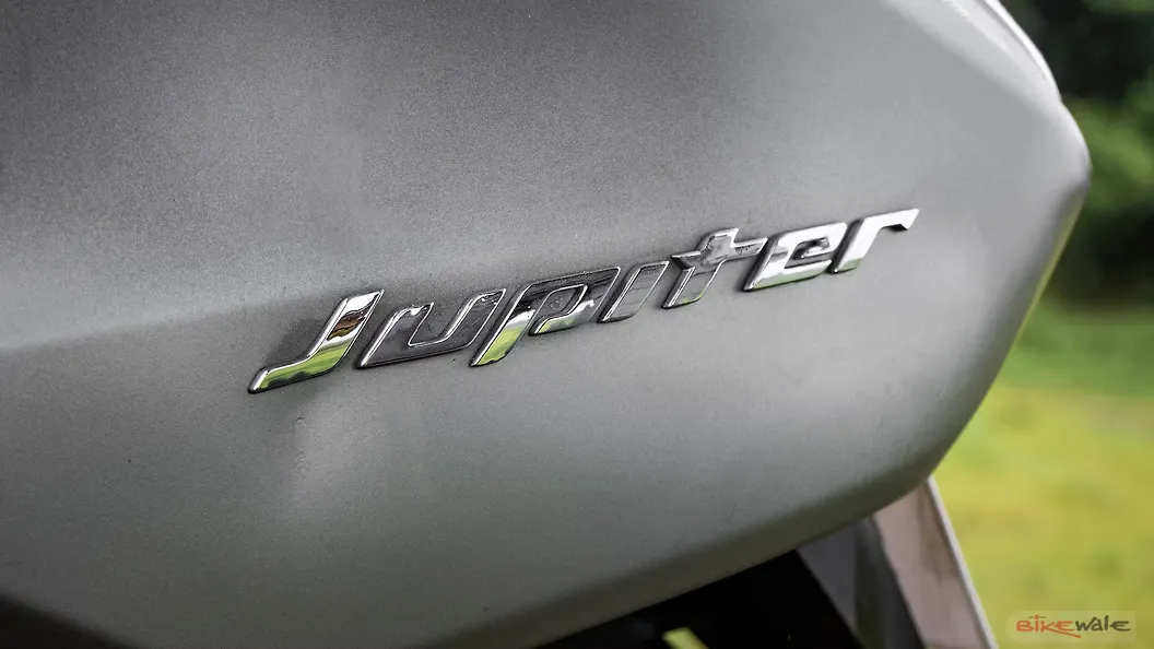 TVS Jupiter Left Side Body Panel Badge Image BikeWale