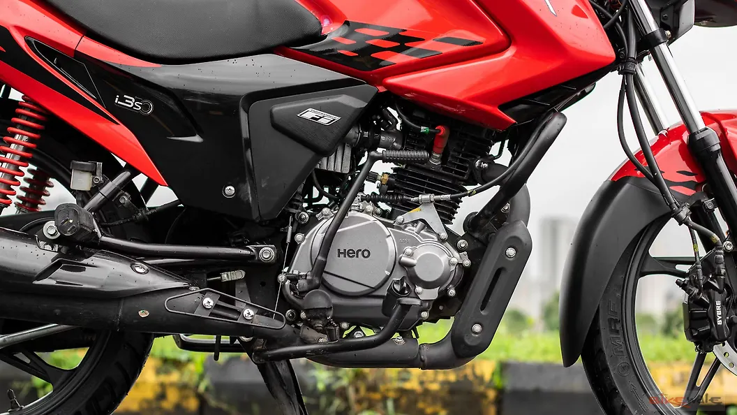 Hero Glamour Engine From Left Image BikeWale