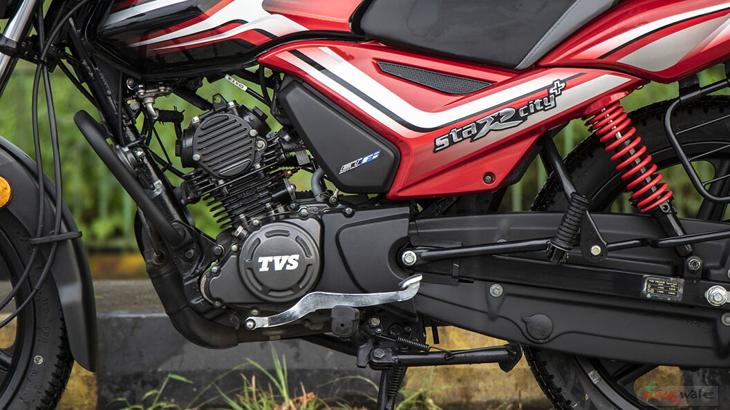 TVS Star City Plus Engine From Right Image BikeWale