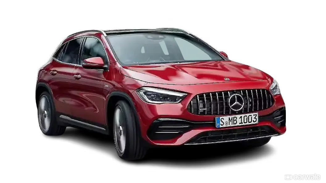 मर्सिडीज़ बेंज़ एएमजी GLA 35 ठीक सामने तीन चौथाई