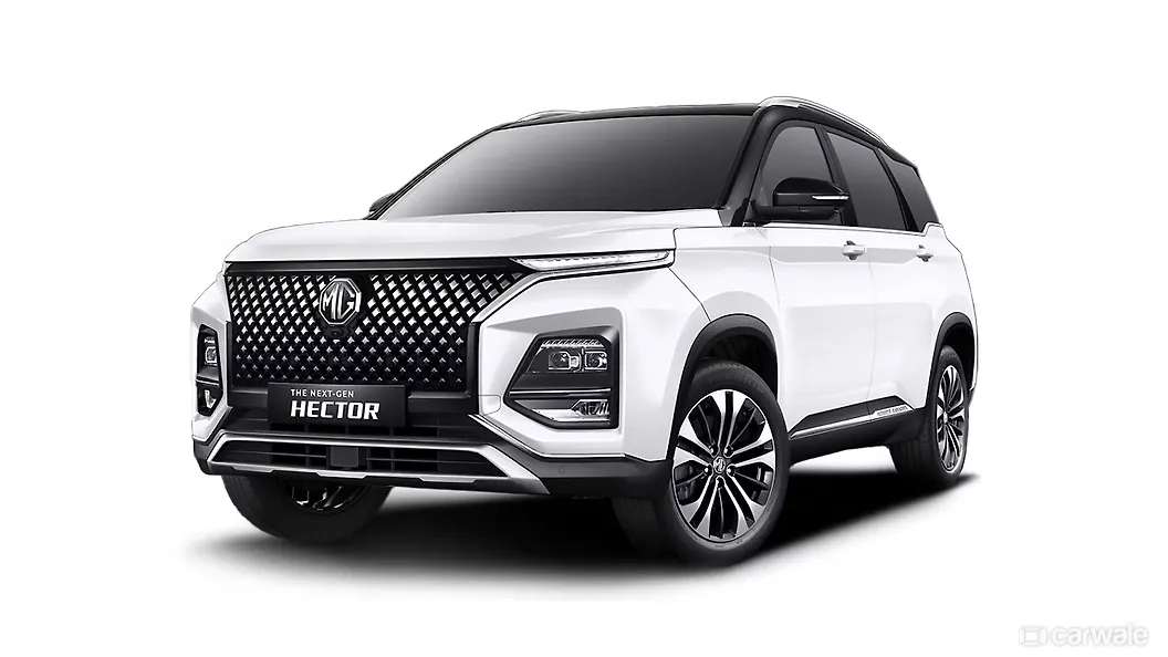 MG Hector Candy White with Starry Black Colour CarWale