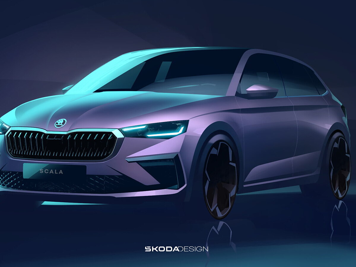 Updated Skoda Scala teased; will premiere on 1 August - CarWale