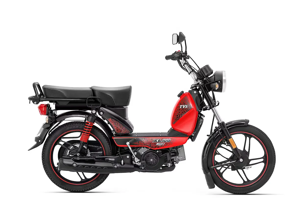 Bike Tvs Xl 100 Low Price Red,Black TVS XL 100 Heavy Duty Bike At ₹