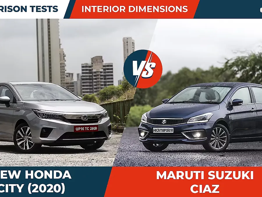 2020 New Honda City vs Maruti Suzuki Ciaz: Interior dimensions 