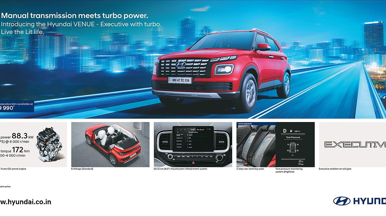 Hyundai Venue Gets Executive Turbo Variant At INR 10 Lakh mobility outlook Hyundai Venue Gets Executive Turbo Variant At INR 10 Lakh mobility outlook