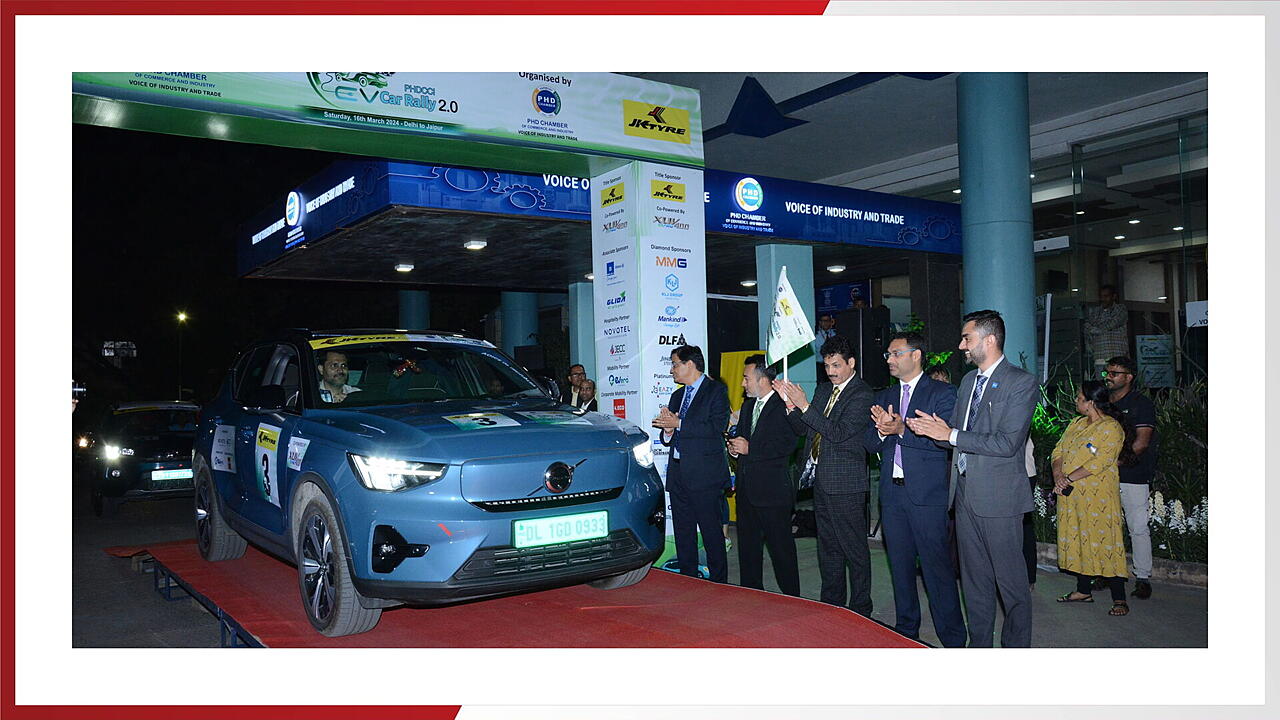 PHDCCI EV Car Rally 2.0 Flagg-Off From Delhi To Jaipur mobility outlook