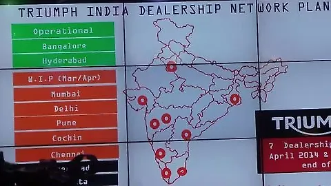 Triumph India to have 9 dealerships by May end Triumph India to have 9 dealerships by May end
