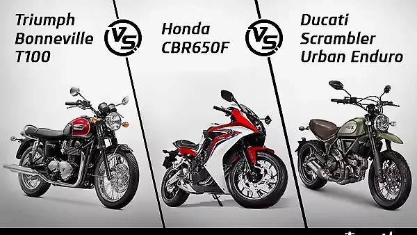 Honda Cbr650f Vs Triumph Bonneville Vs Ducati Scrambler Spec