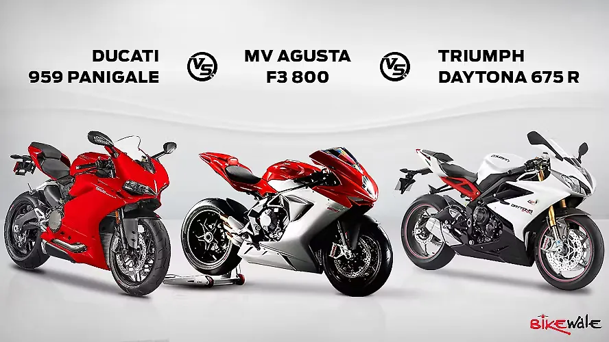 Ducati 959 Panigale Vs Mv Agusta F3 800 Vs Triumph Daytona 675r Spec Comparison Bikewale