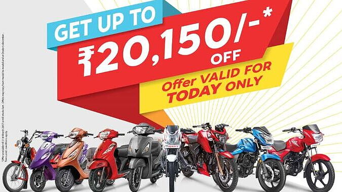 TVS selling BS 3 bikes scooters with discounts up to Rs 20 150