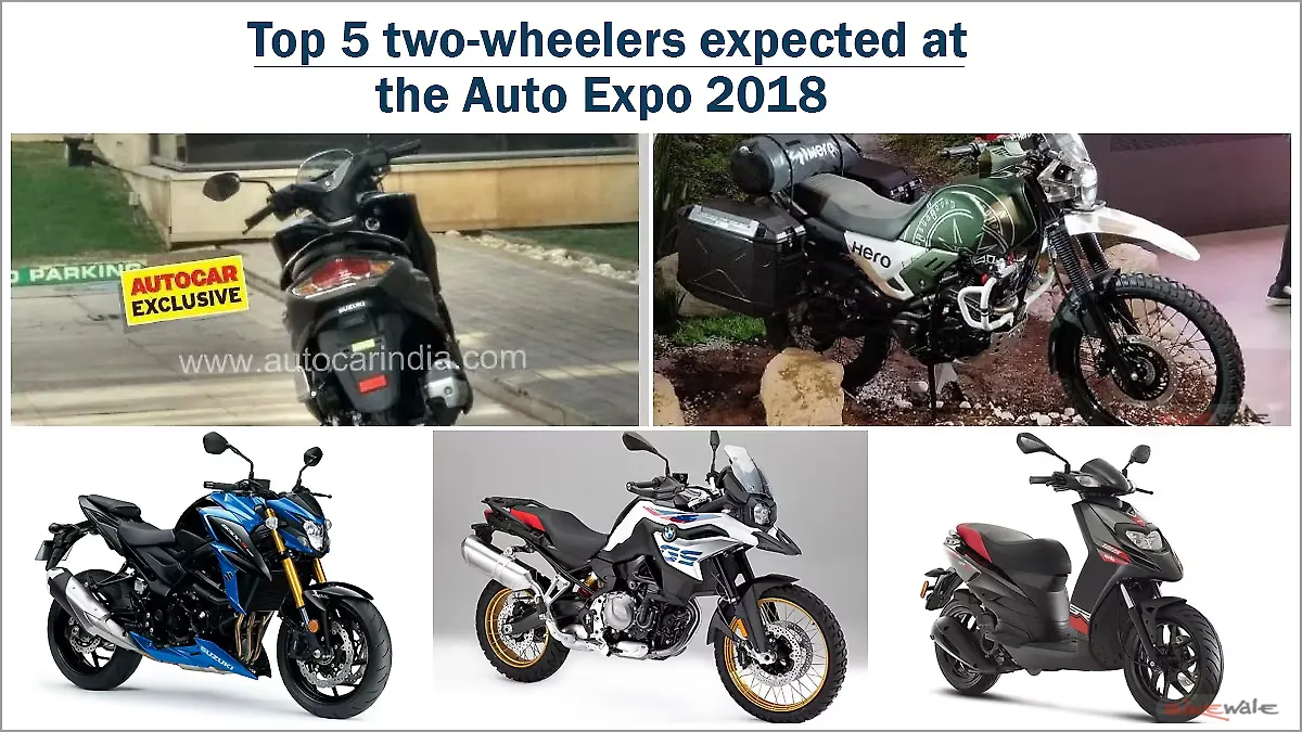 Top 5 two-wheelers expected at the Auto Expo 2018 Top 5 two-wheelers expected at the Auto Expo 2018