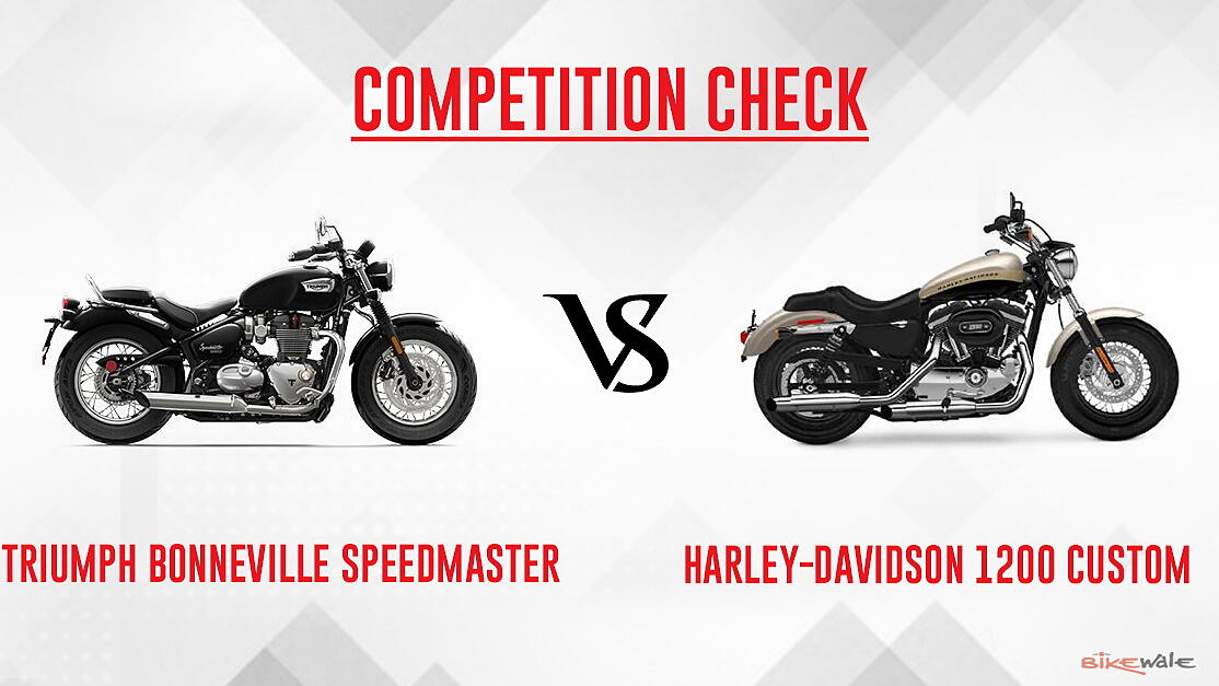 Triumph Bonneville Speedmaster Vs Harley Davidson 1200 Custom Competition Check Bikewale