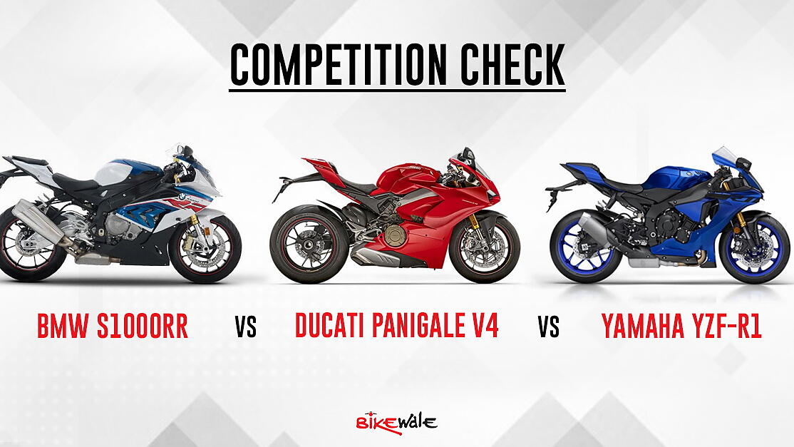 Ducati Panigale V4 Vs Bmw S 1000 Rr Vs Yamaha Yzf R1 Competition Check Bikewale