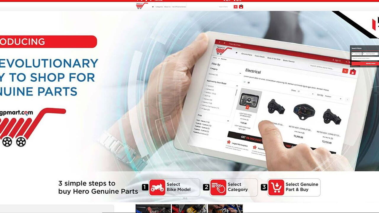 Hero genuine parts discount online