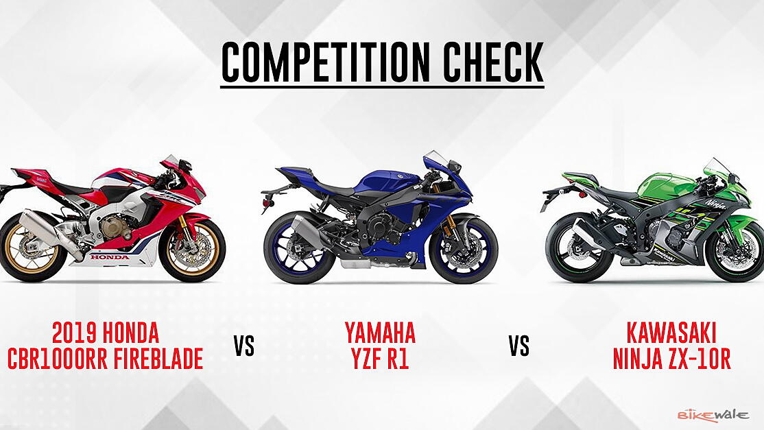 2019 CBR1000RR Fireblade vs Yamaha YZF R1 vs Ninja ZX-10R – Competition Check -
