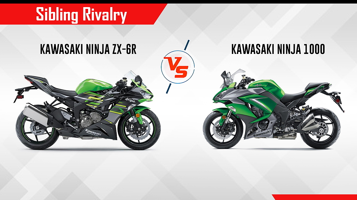 Kawasaki Ninja ZX-6R vs Ninja 1000- Sibling Rivalry - BikeWale