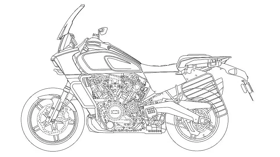 Harley-Davidson design patents with saree guard show India focus Harley-Davidson design patents with saree guard show India focus