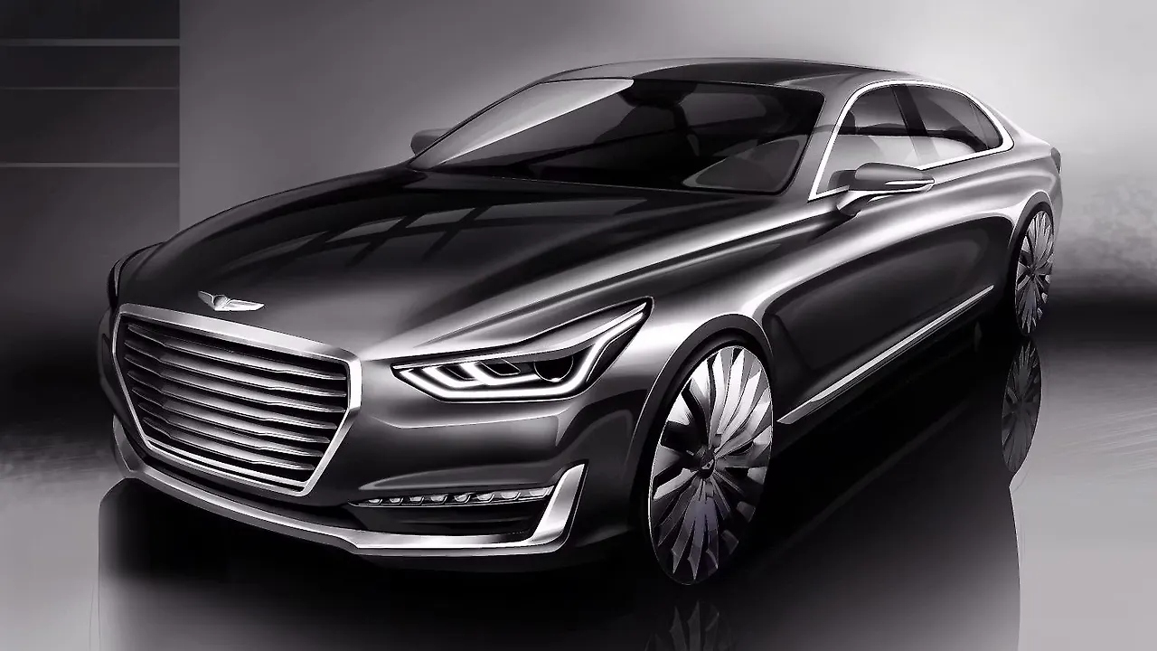 Hyundai reveals renderings of its new G90 luxury sedan - CarWale