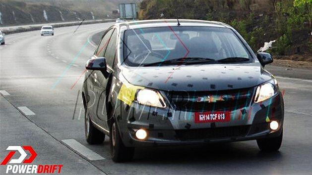 Opel Corsa F sedan (Chevrolet Sail) spotted on test - CarWale