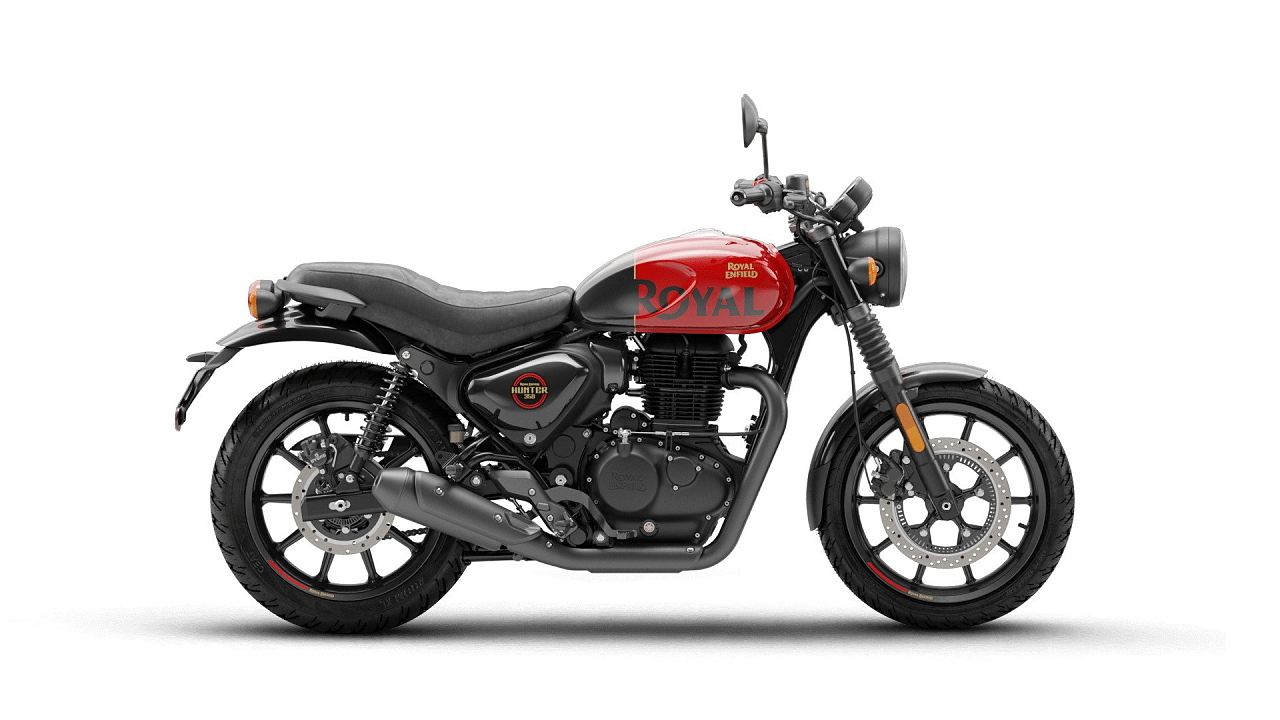 Royal Enfield Hunter 350 Rebel Red Colour, Hunter 350 Colours in India –  BikeWale
