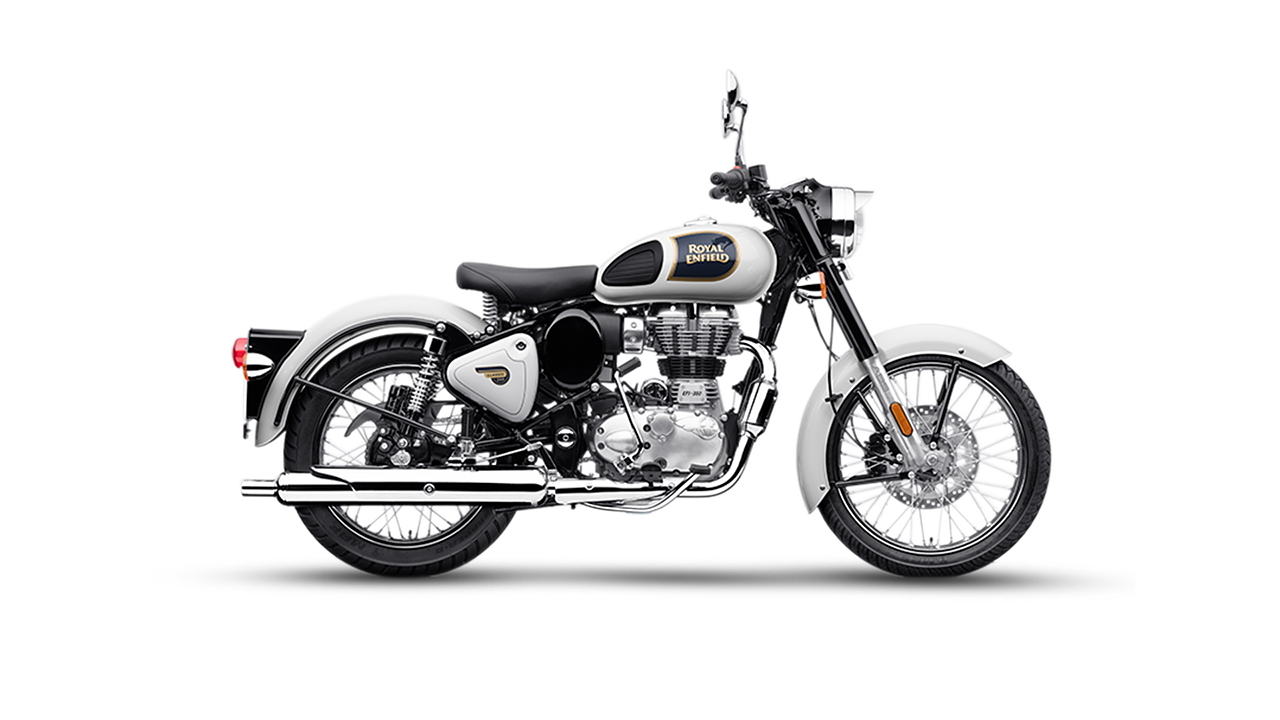 Royal enfield classic 350 black and shop white price