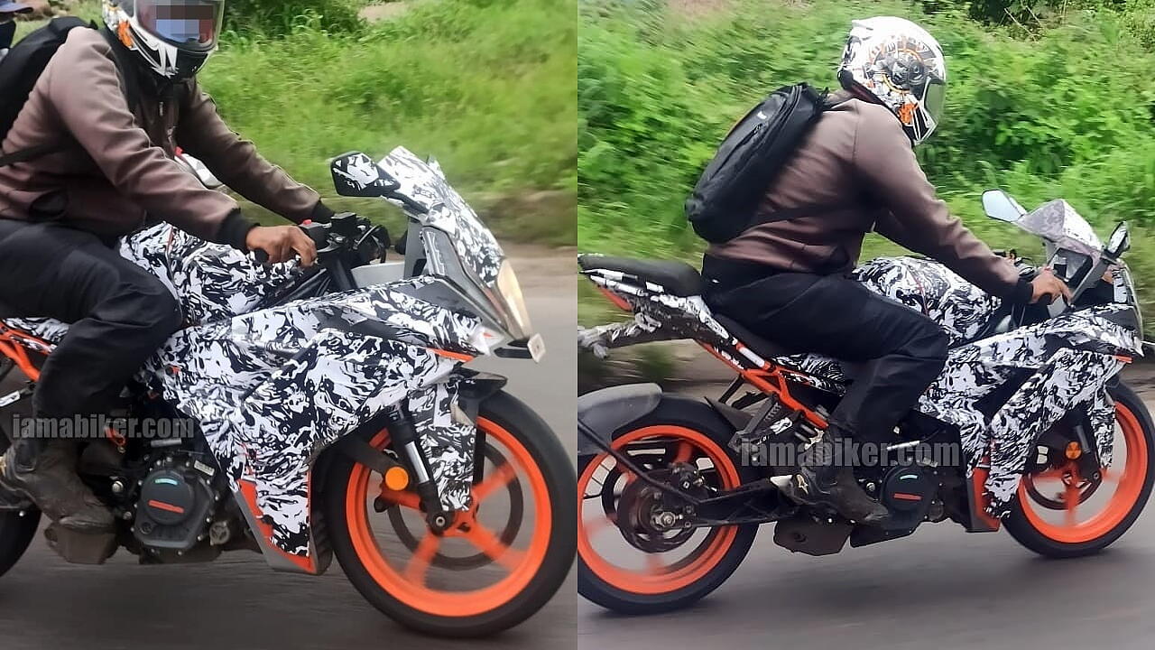 Upcoming KTM RC200 spied during test runs