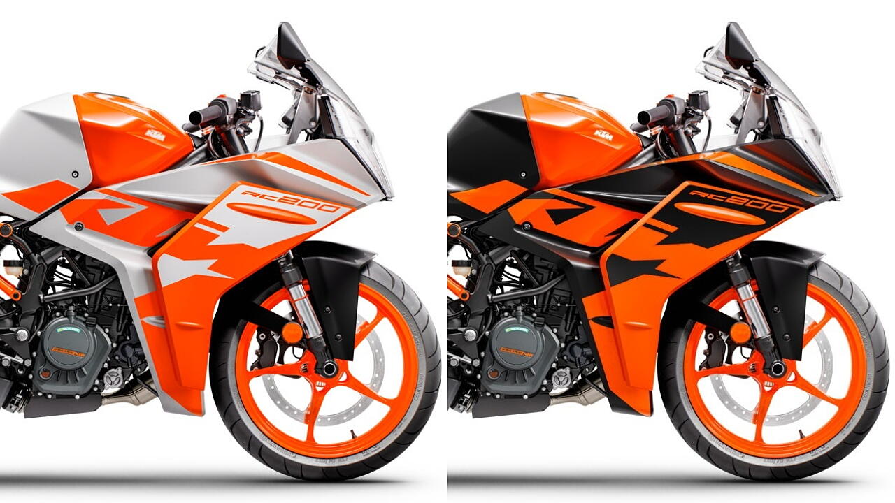 2022 KTM RC200 available in two colours