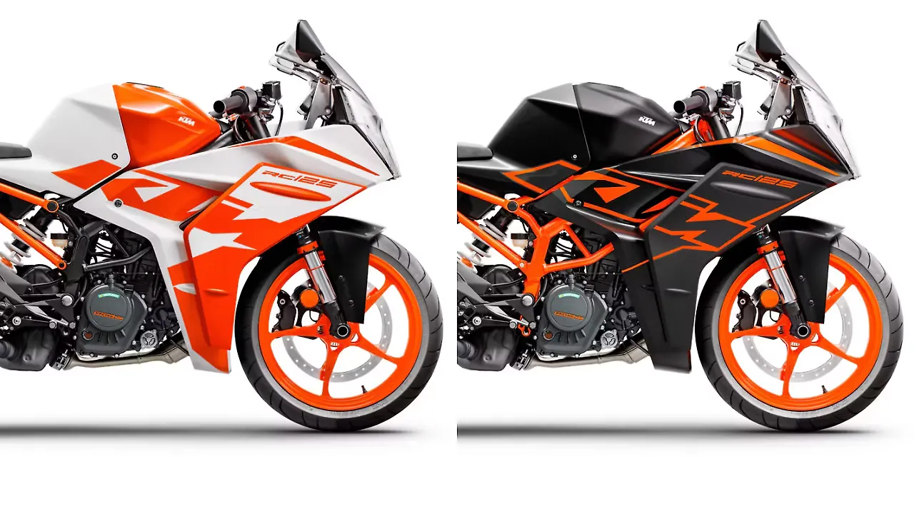 New 2022 KTM RC125 available in two colours New 2022 KTM RC125 available in two colours