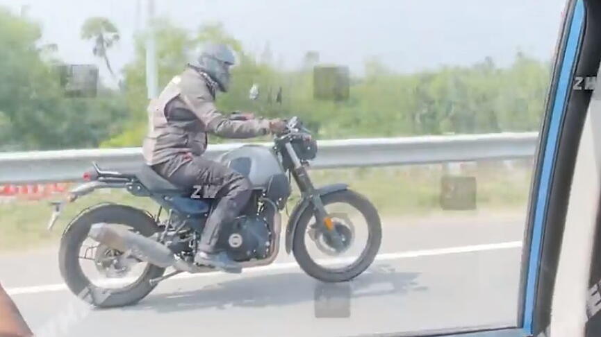 Royal Enfield Scram 411 spied tests in production-ready avatar