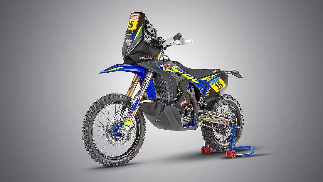 TVS Sherco's 450cc Dakar Rally Bike Break Cover! TVS Sherco’s 450cc Dakar Rally Bike Break Cover!