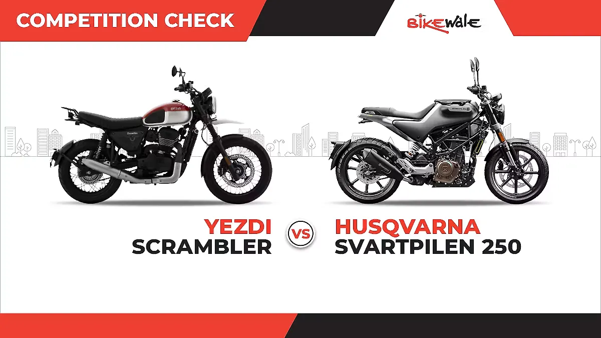 Yezdi Scrambler vs Husqvarna Svartpilen 250: Competition Check Yezdi Scrambler vs Husqvarna Svartpilen 250: Competition Check