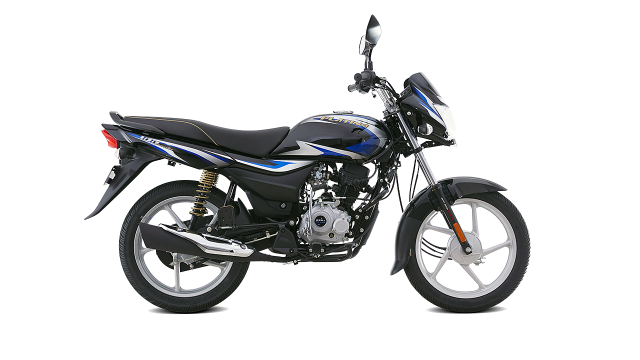 Bajaj platina deals 100cc blue colour