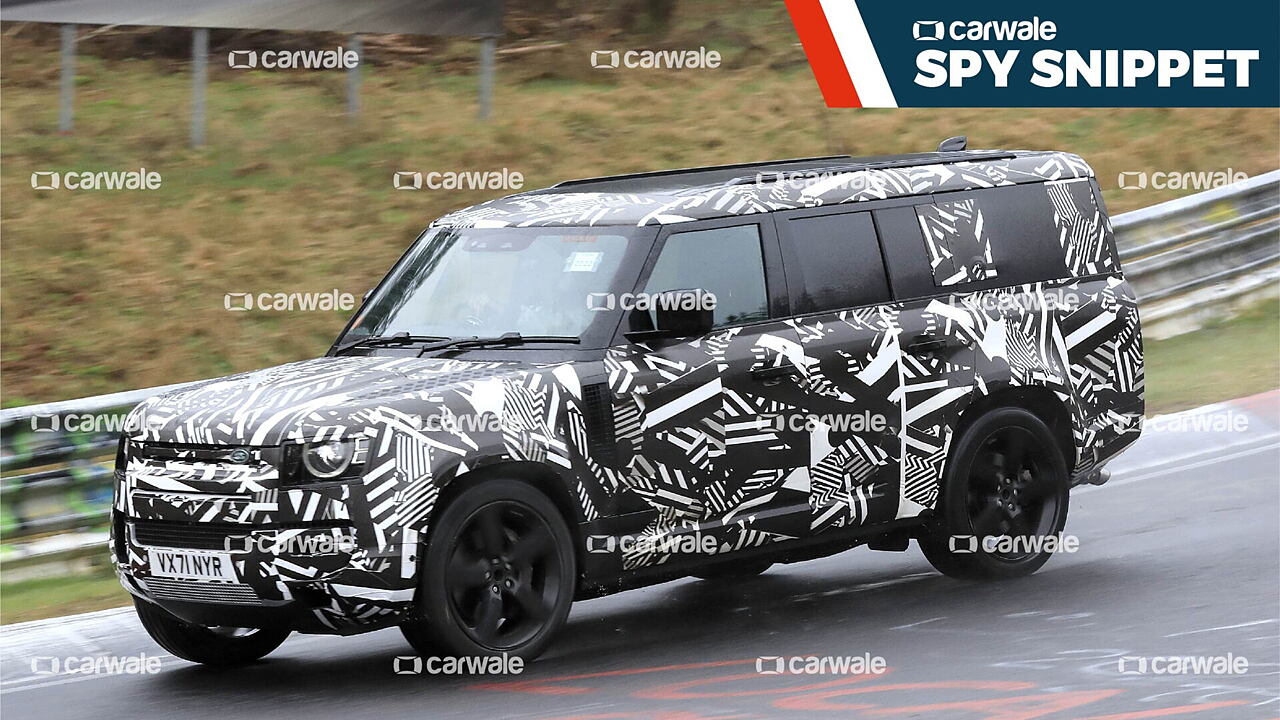 Land Rover Defender 130 spied on Nurburgring - CarWale