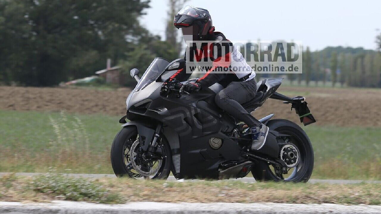 Ducati working on a smaller Panigale V4? Test mule spotted