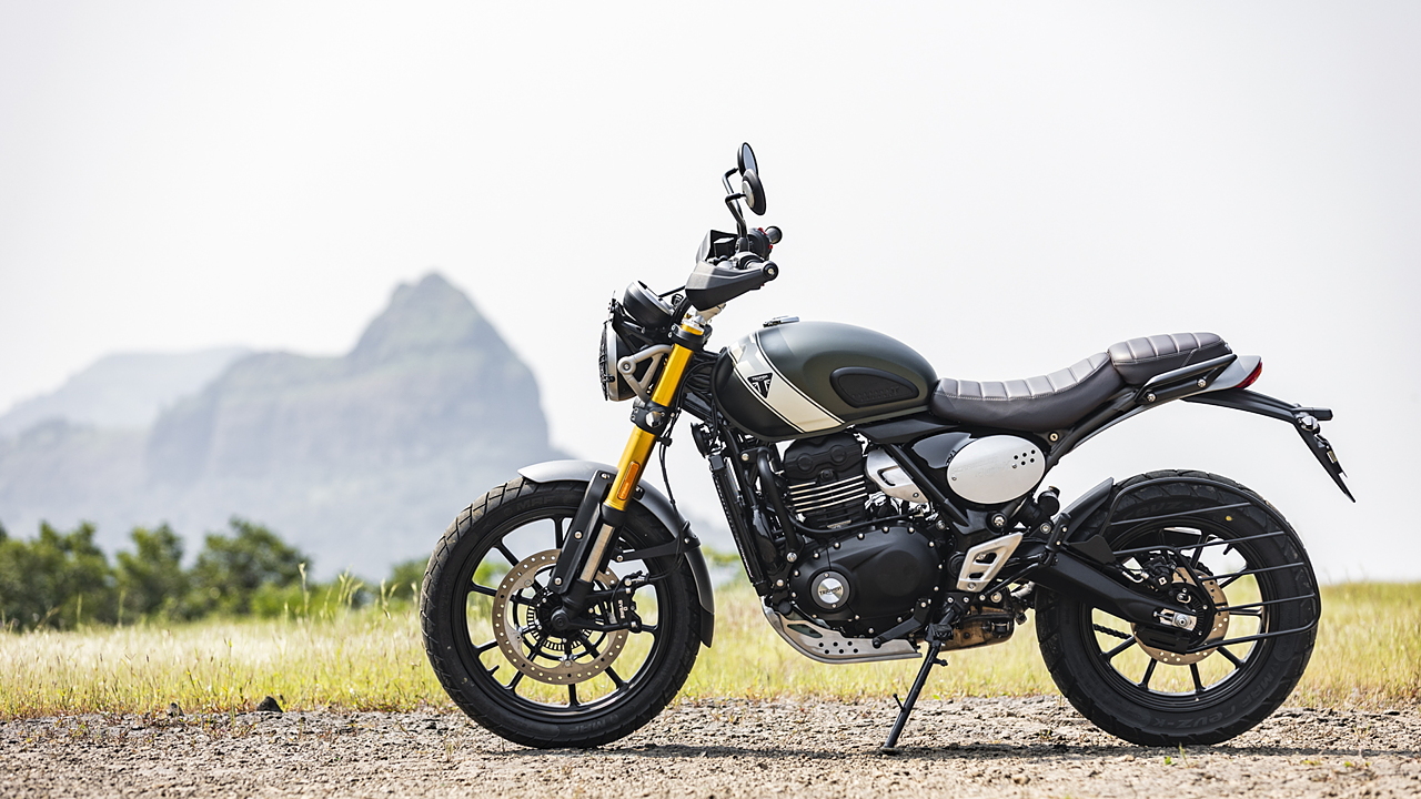 Triumph Scrambler 400 X Price - Mileage, Images, Colours | BikeWale