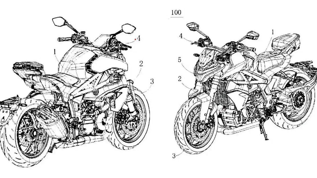 KTM 1290 Super Duke-based CFMoto 1250NK design patents leaked