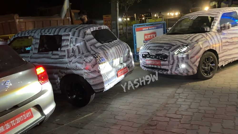 New Maruti Swift Spied Again - Testing With Current Swift