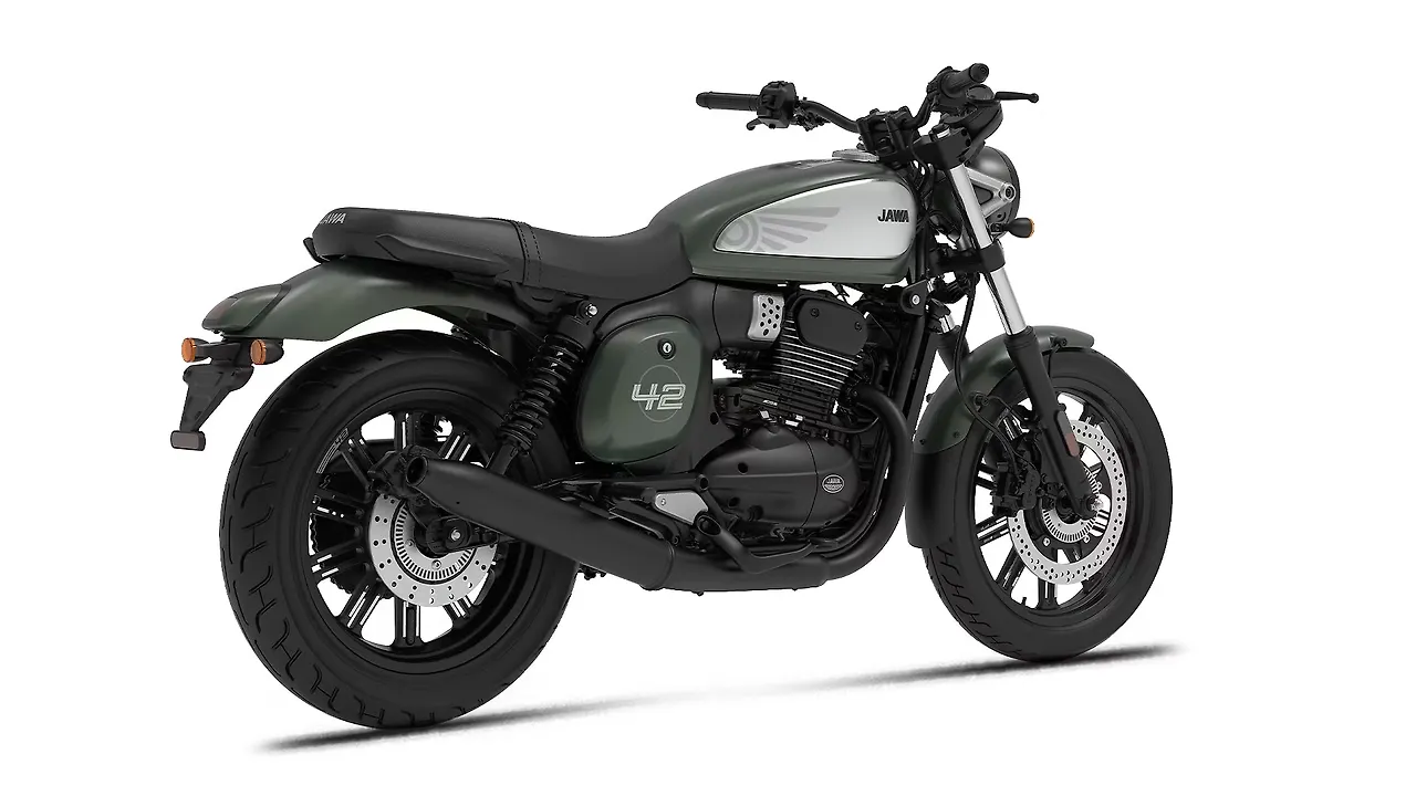 Classic 350 42 Fj Jawa Electric Motorcycle Price Jawa 42 FJ Dual Channel Aurora Green Matte