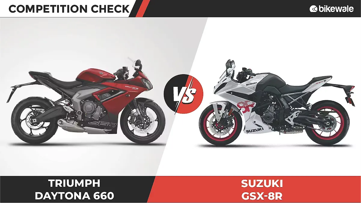 ぴーち　2点おまとめ Suzuki GSX-8R vs Triumph Daytona 660: Competition Check - BikeWale