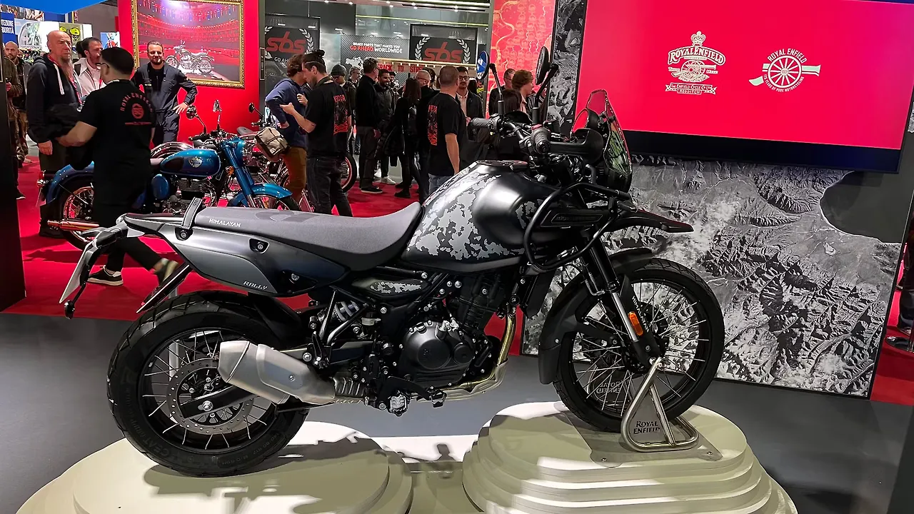 EICMA 2025: Royal Enfield Himalayan 450 Mana Black Unveiled - BikeWale